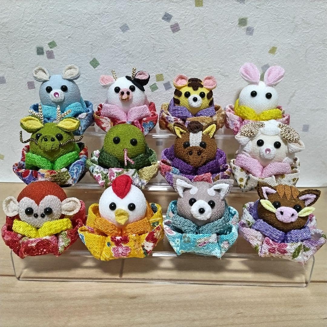 Amazon | つまみ細工＊十二支 セット 干支飾り お正月飾り | 正月飾り