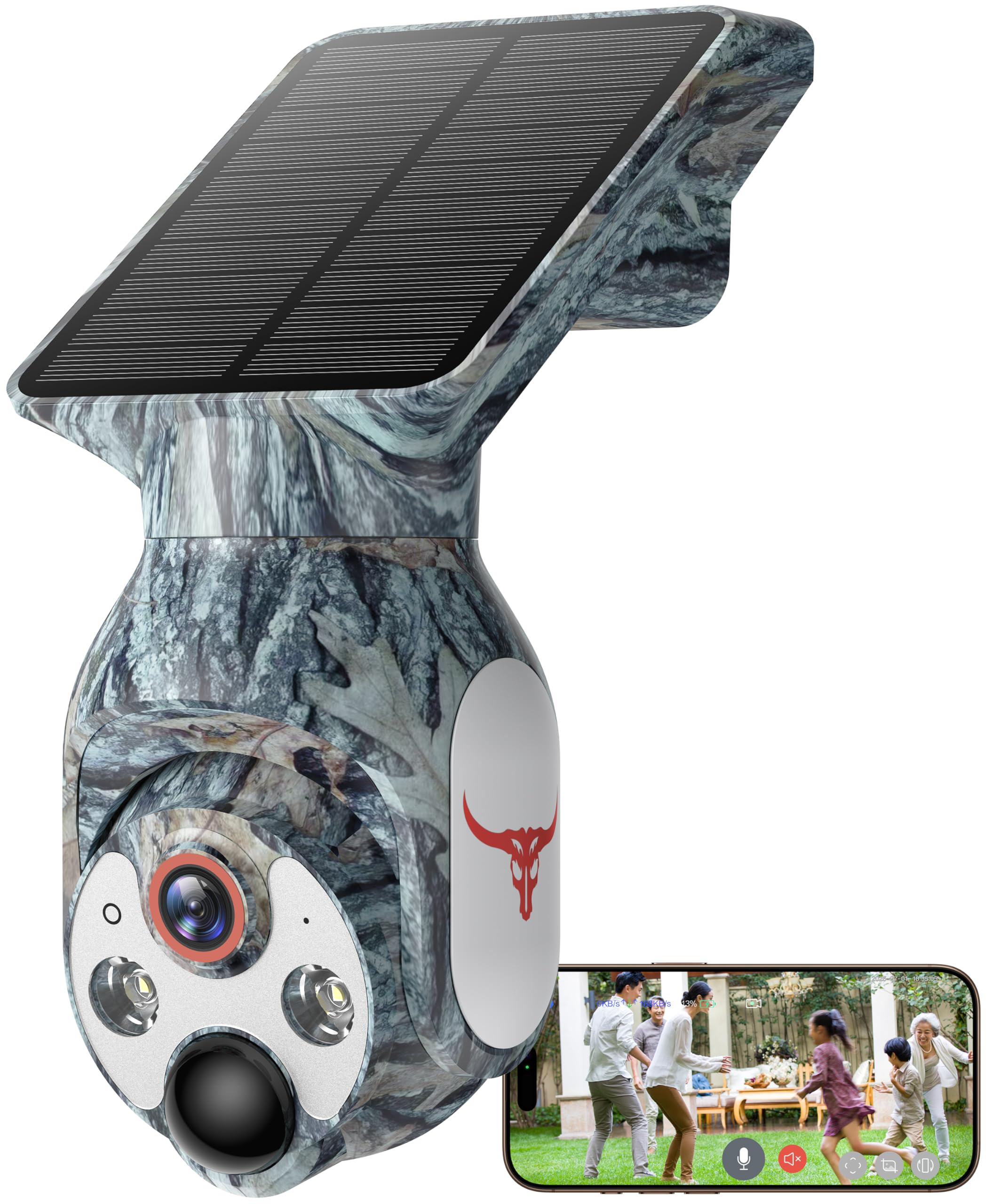 Amazon.co.jp: 2K 防犯カメラ 屋外 ソーラー 高効率ソーラー充電 監視