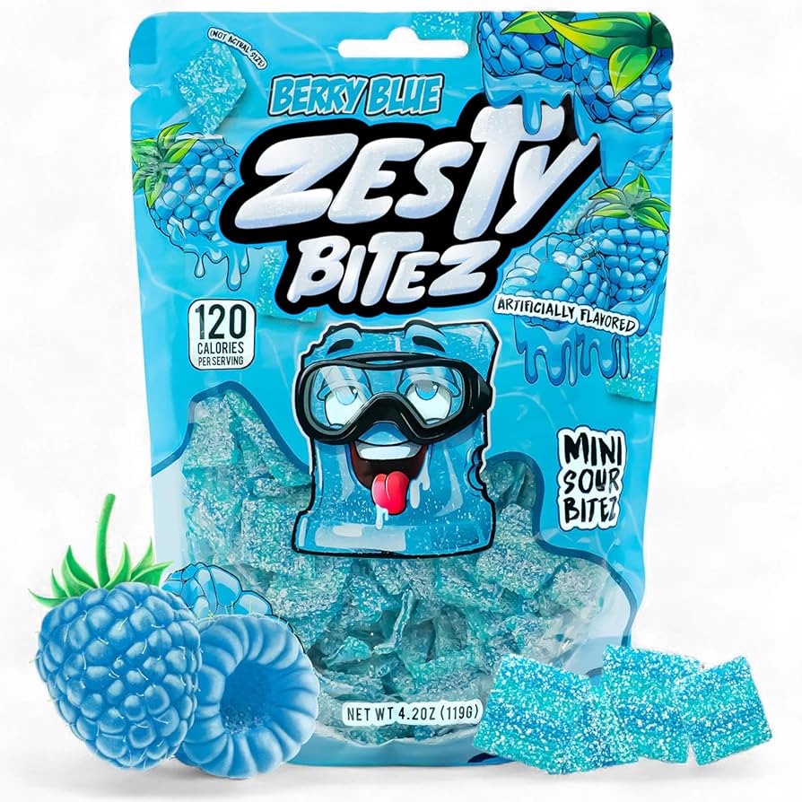 Amazon.com : Zesty Bitez Sour Gummy Belt Squares, Sweet and Tangy