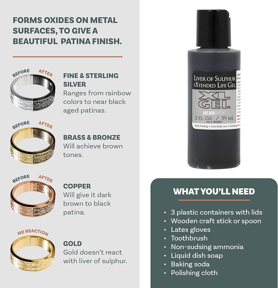 Amazon.com: The Beadsmith XL Gel Liver of Sulfur Extended Life Gel