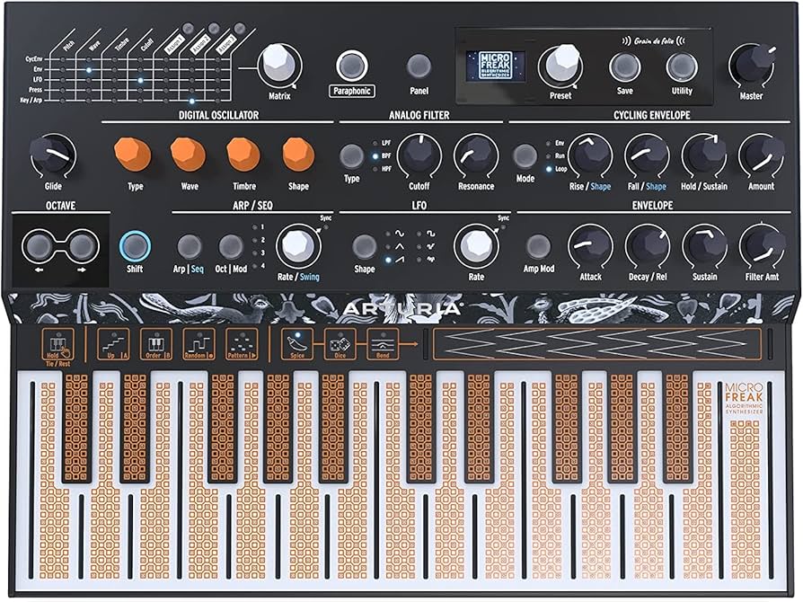 Amazon.com: Arturia MICROFREAK Synthesizer Vocoder Keyboard BUNDLE