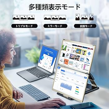 Amazon.co.jp: LivElect 15.6インチ デュアルモバイルモニター FHD