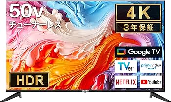 Amazon | VEZZER テレビ 50インチ 4K Google TV ネット動画対応