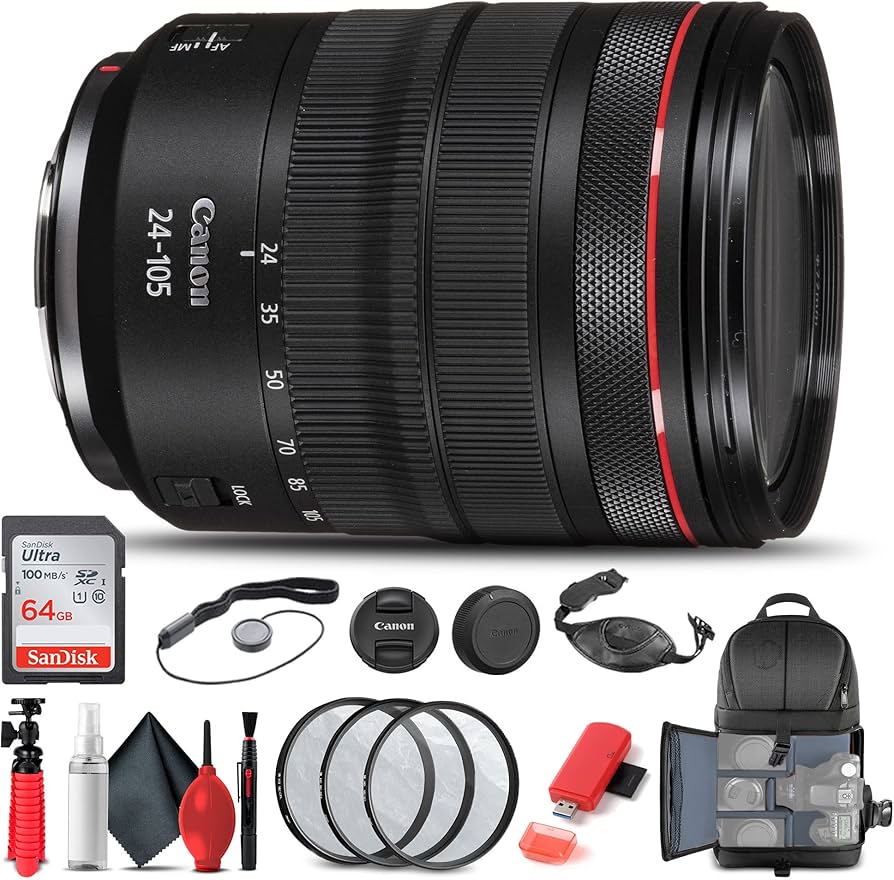 Amazon.com : Canon RF 24-105mm f/4L is USM Lens (2963C002) +