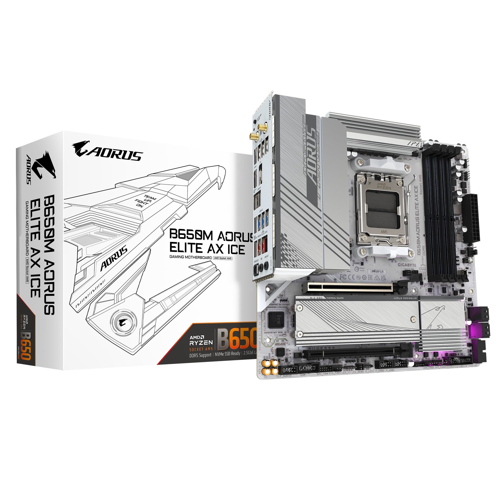 Amazon.com: GIGABTE B650M AORUS Elite AX ICE AMD AM5 mATX
