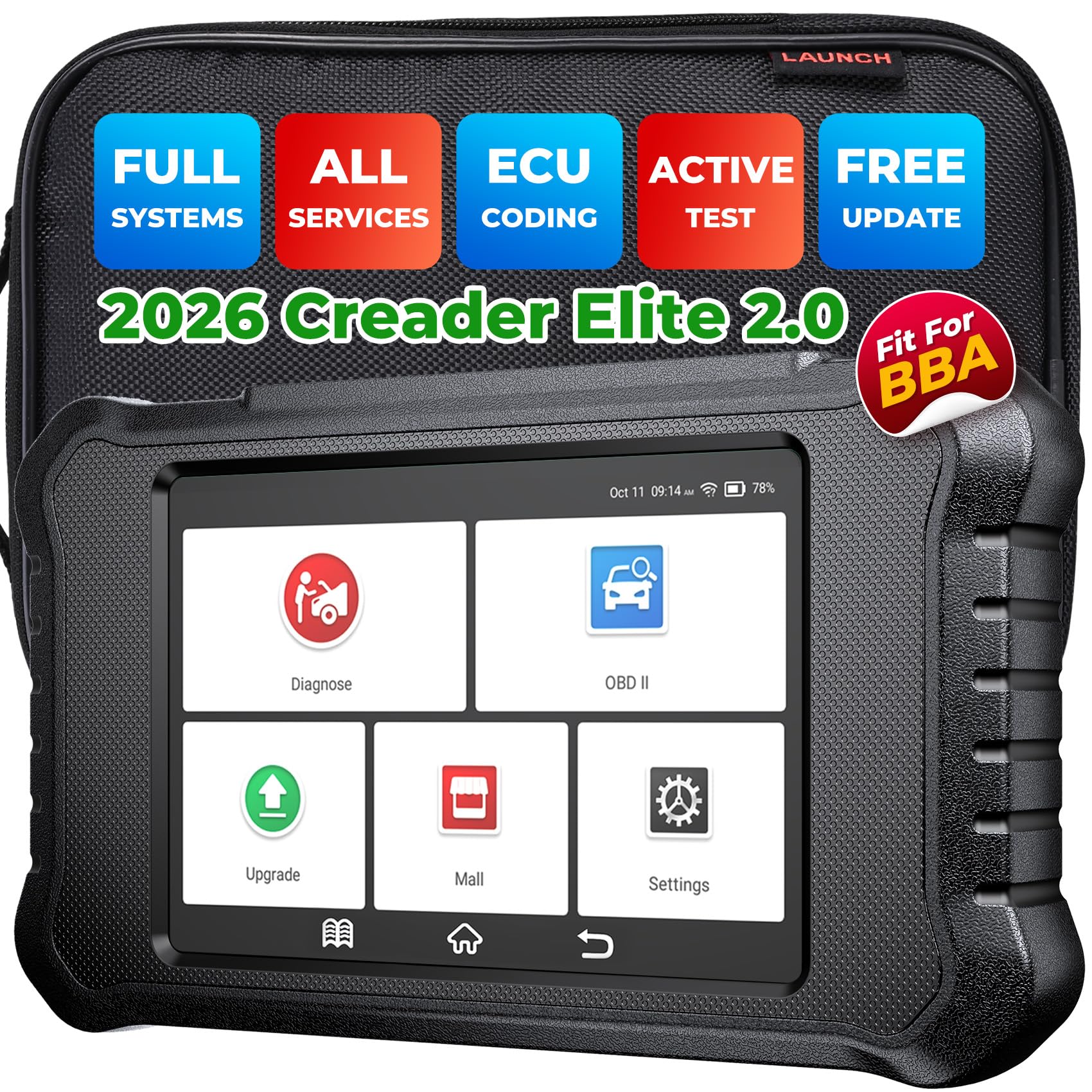 Amazon.com: LAUNCH X431 Creader Elite 2.0 BBA OBD2 Car Scanner for