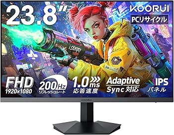 Amazon.co.jp: KOORUI ゲーミングモニター 24インチ 200Hz フルHD