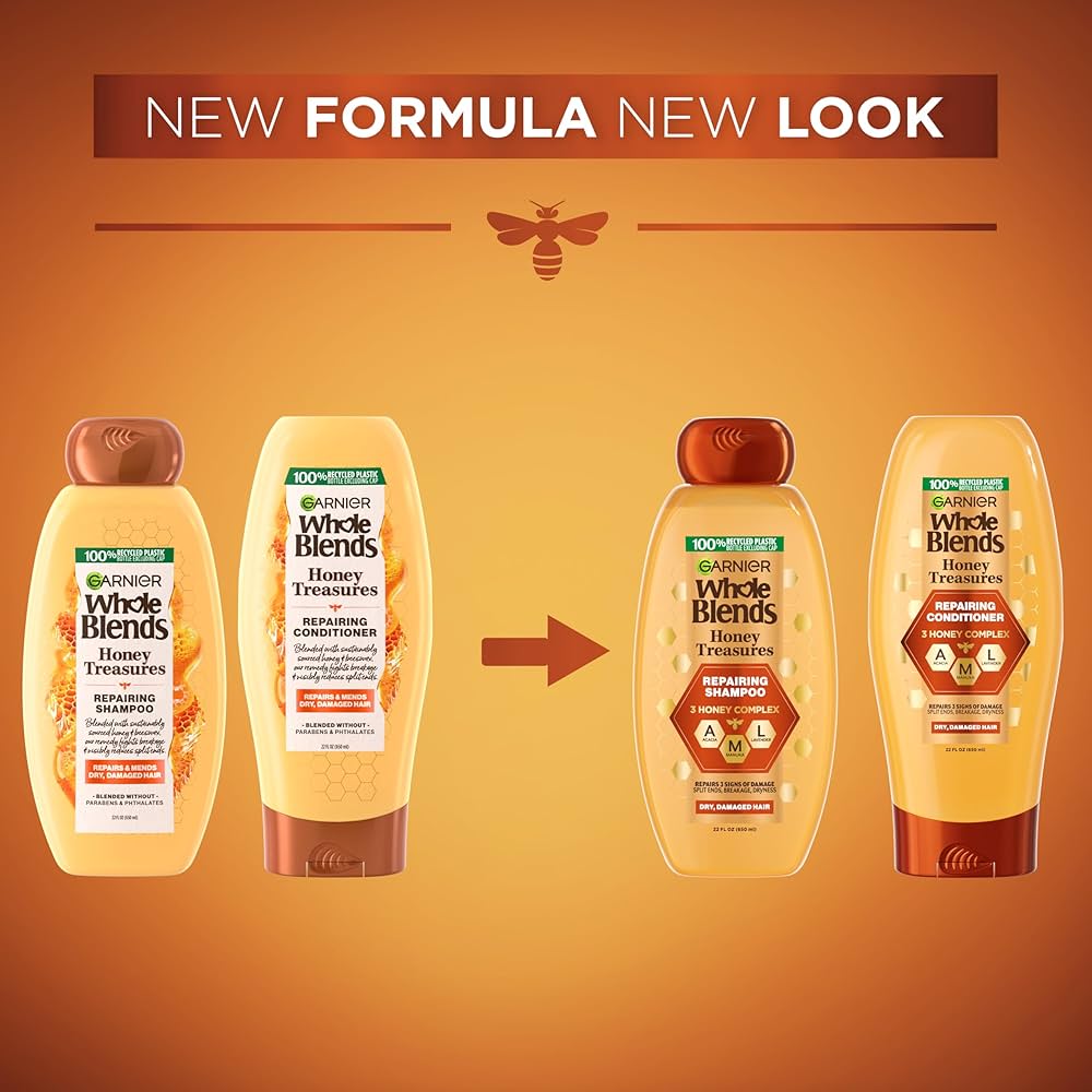 Amazon.com : Garnier Whole Blends Honey Treasures Repairing