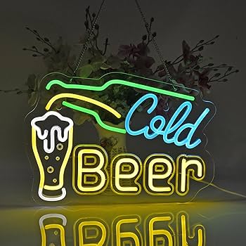 Amazon | JJOMOBUTY ビールネオンサイン 多階段調光可 LED COLD BEER