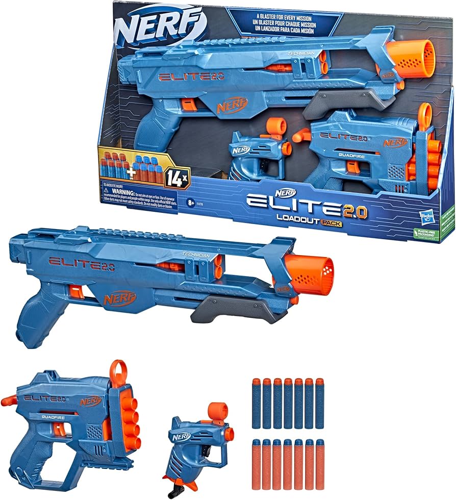 Amazon.co.jp: NERF Elite 2.0 ロードアウト 3-ブラスターパック