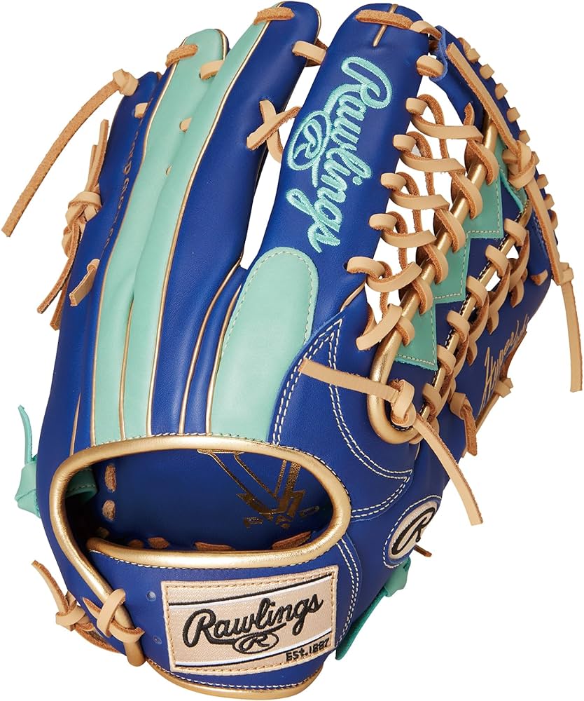 Rawlings 軟式用グローブ ベージュ/青 Rawlings 軟式グローブ 特別仕様