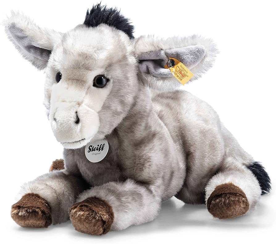 Amazon.com: Steiff Issy Donkey, Angel Falls Grey, Premium Stuffed