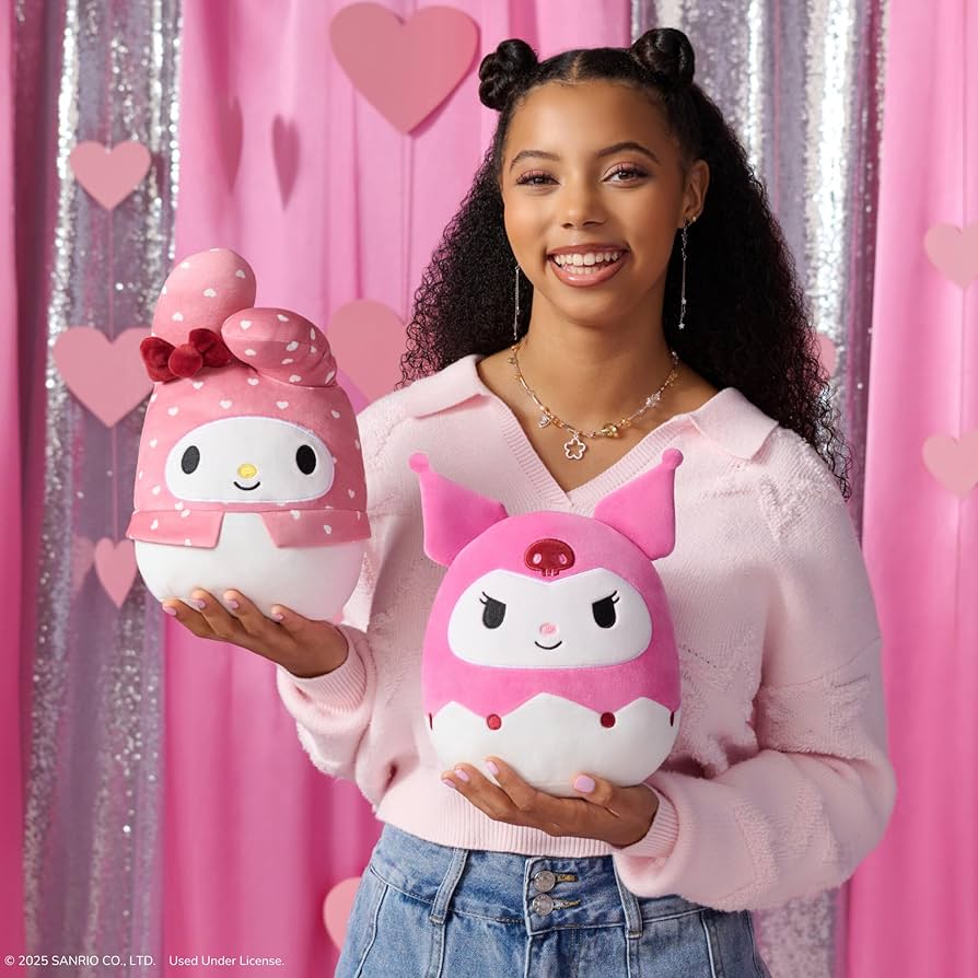 Amazon.com: Squishmallows Original Sanrio 8in Kuromi + 8in My