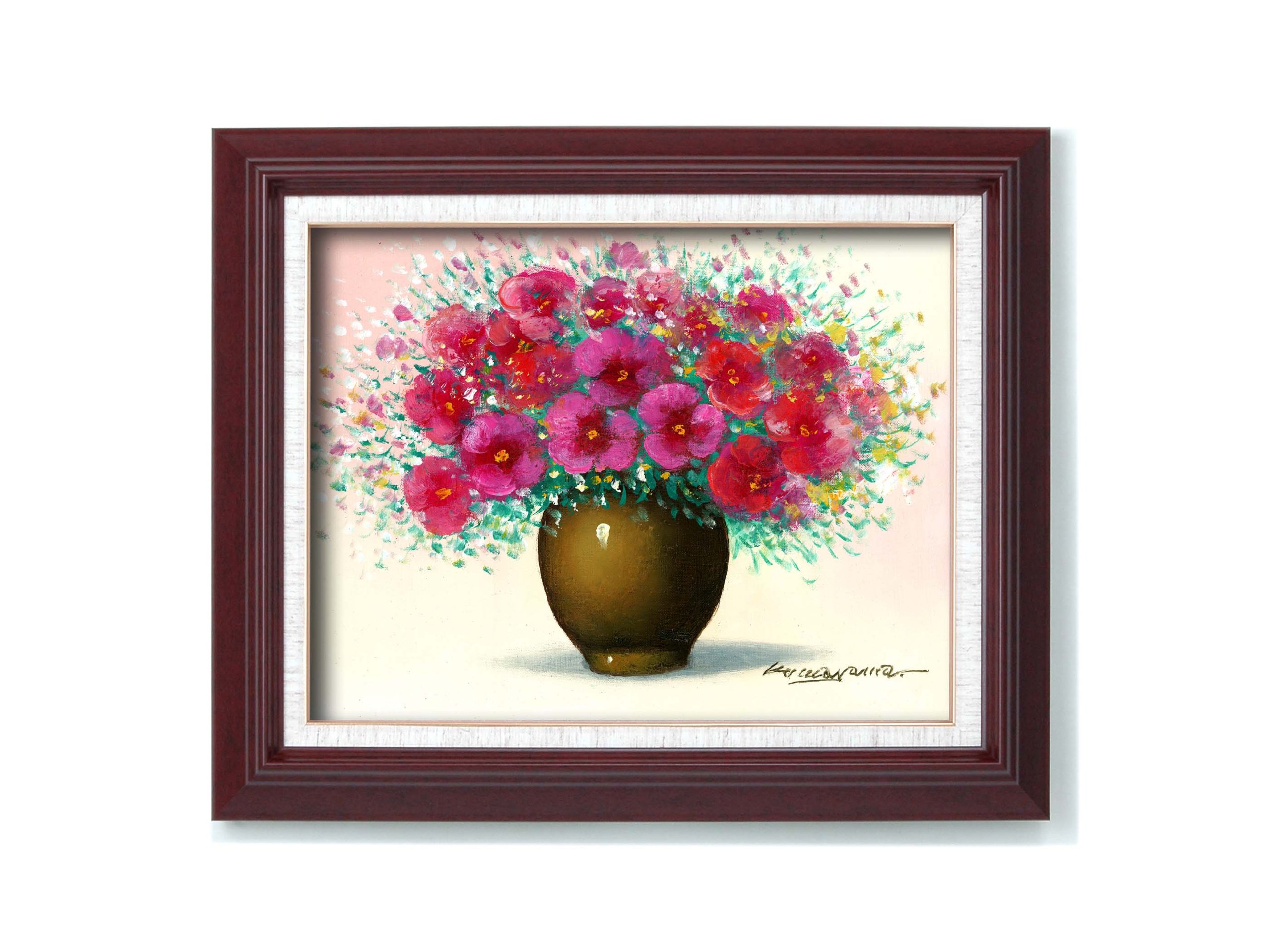 油絵 頭に花をのせたラマ 油絵 頭に花をのせたラマ 油絵 頭に花をのせ