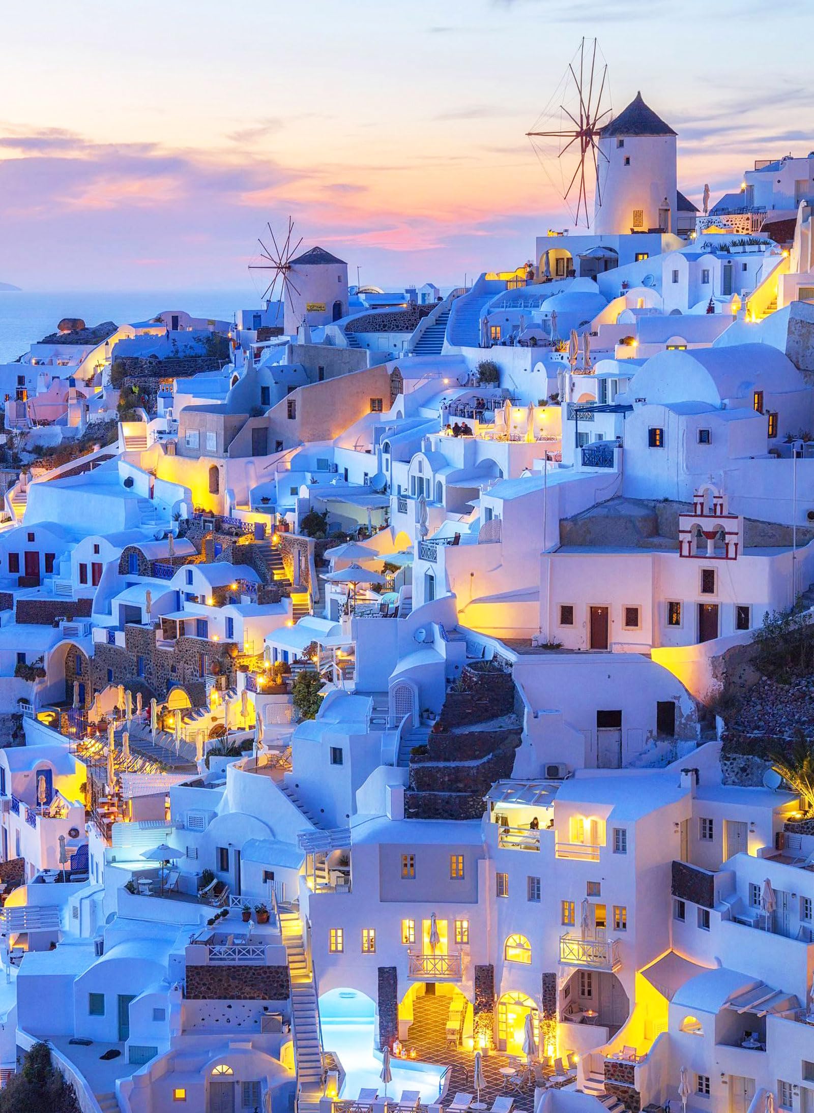 Amazon | CHengQiSM 500ピース ジグソーパズル ギリシャのサントリーニ