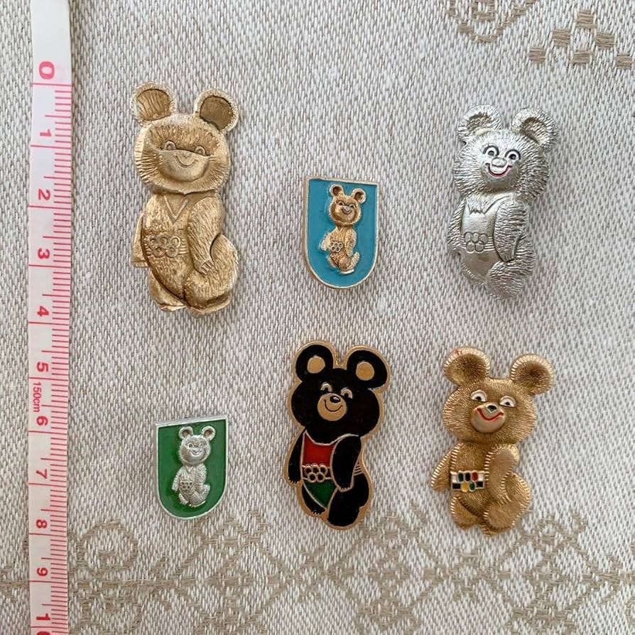 Amazon | こぐまのミーシャ ピンバッジ6点セット(1980年モスクワ