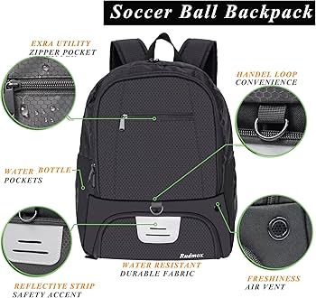 Soccer Ball Bag-Backpack for Basketball,Football,Volleyball,Sports