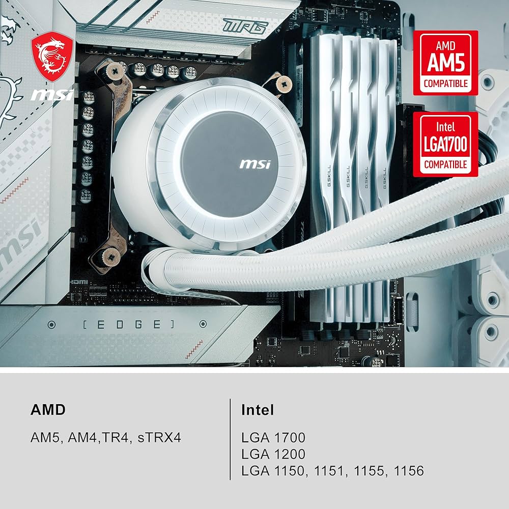 Amazon.com: MSI MAG CoreLiquid E360 White - AIO ARGB CPU Liquid
