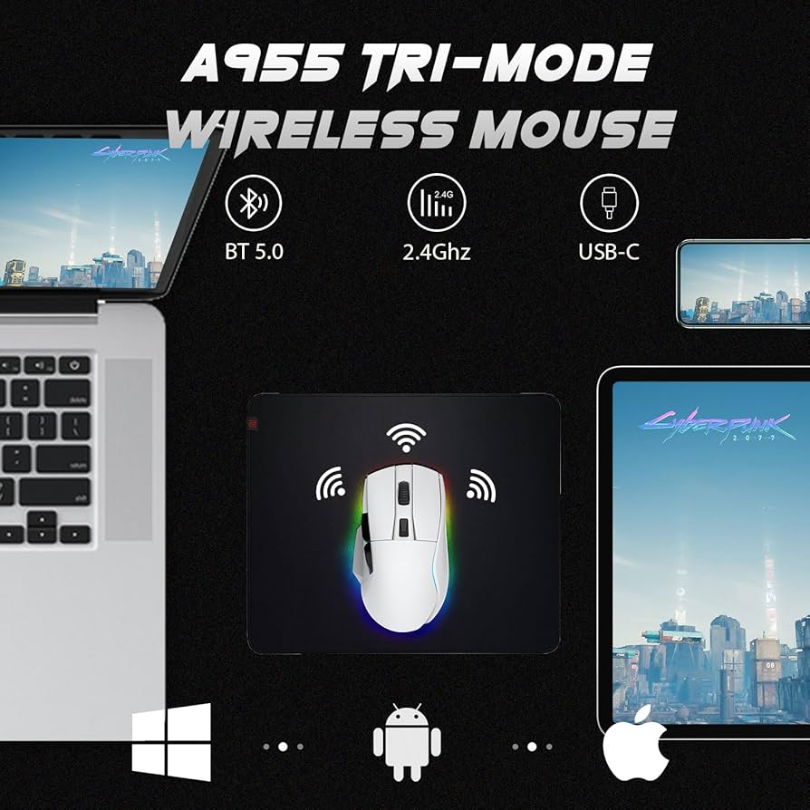 Amazon.com: DAREU A955 Wireless Gaming Mouse with RGB Charging