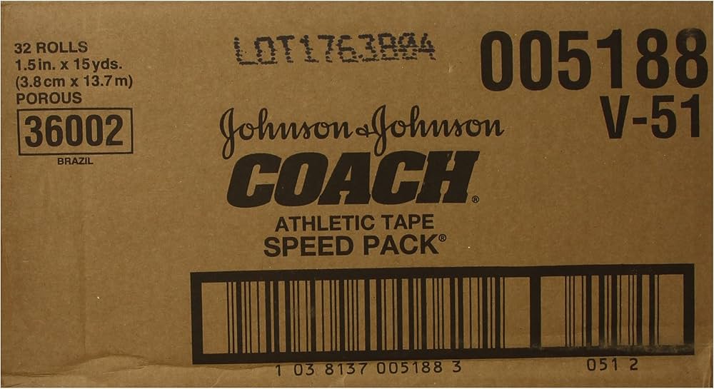 Amazon.com: Johnson & Johnson Consumer Coach Porous Athletic Tape