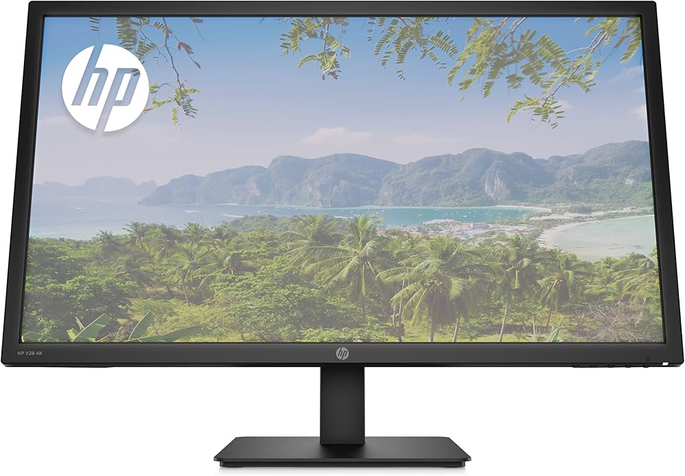 HP v28 4k Monitor (3840 x 2160), 28 Inch, AMD Freesync, (2 HDMI, 1