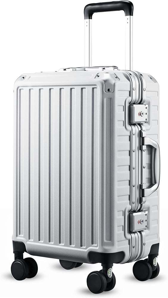 Amazon.com | Carry On Luggage with Spinner Wheels, 8010S Aluminum