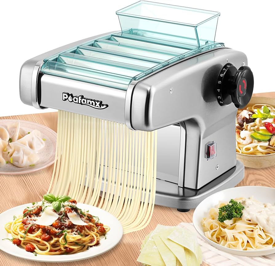 Amazon | Poafamx 電動パスタマシン 製麺機 自動パスタメーカー 2.5mm