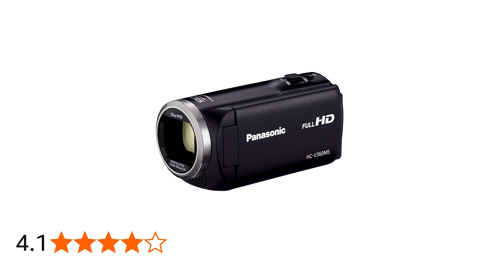 Amazon | パナソニック HDビデオカメラ V360MS 16GB 高倍率90倍ズーム