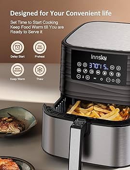 Innsky Air Fryer XL 5.8QT, 【2023 Upgraded】 11 in 1 Oilless Hot
