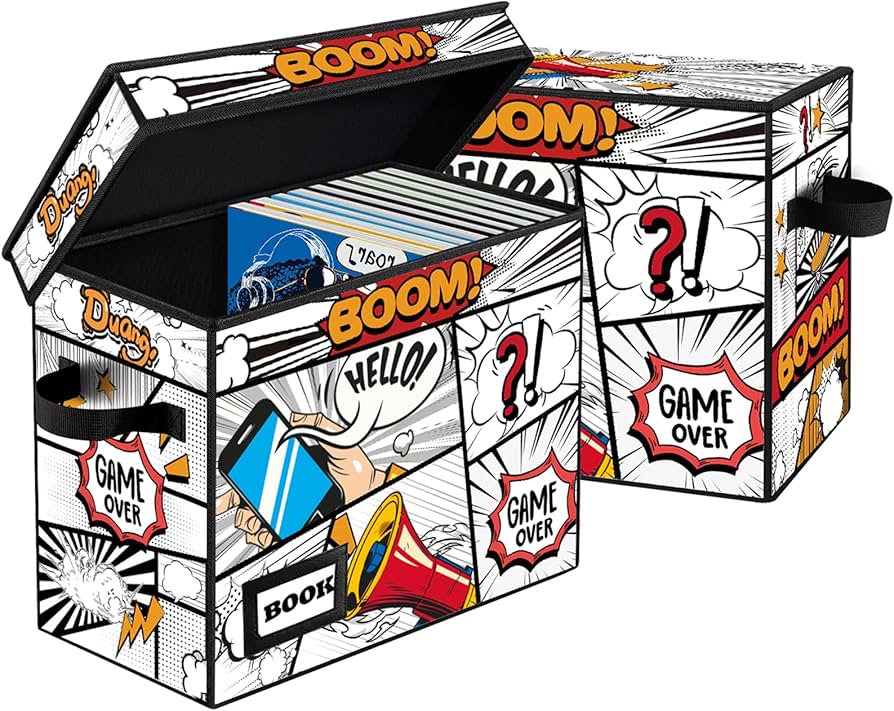Amazon.com: YNSZAS 2 Pack Comic Book Storage Box, Collection Comic