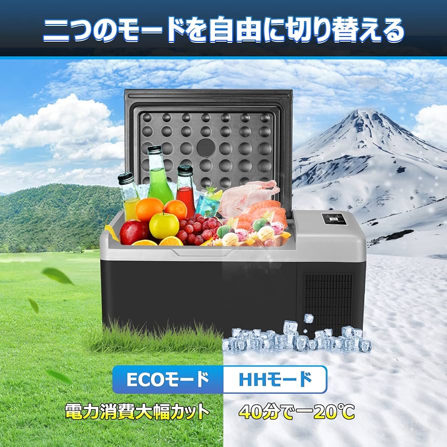 Amazon.co.jp: Sumeriy 車載冷蔵庫 18L -20℃～20℃ 急速冷凍 2WAY電源