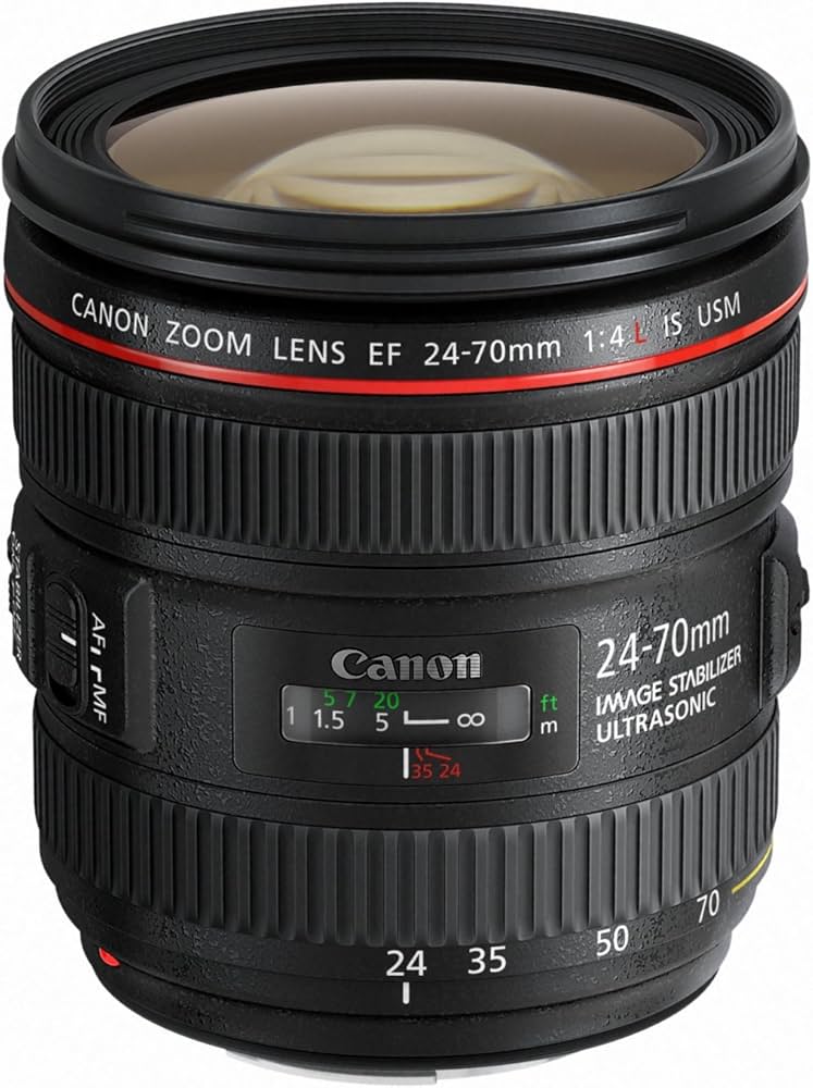 Canon EF 24-70mm f/4.0L is USM Standard Zoom Lens Black : CANON