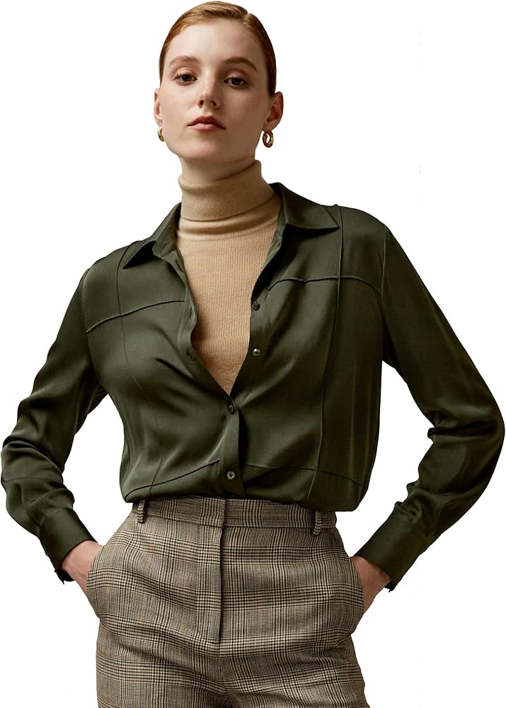 Amazon.com: LilySilk 22MM Pure Silk Shirt for Women Long Sleeve