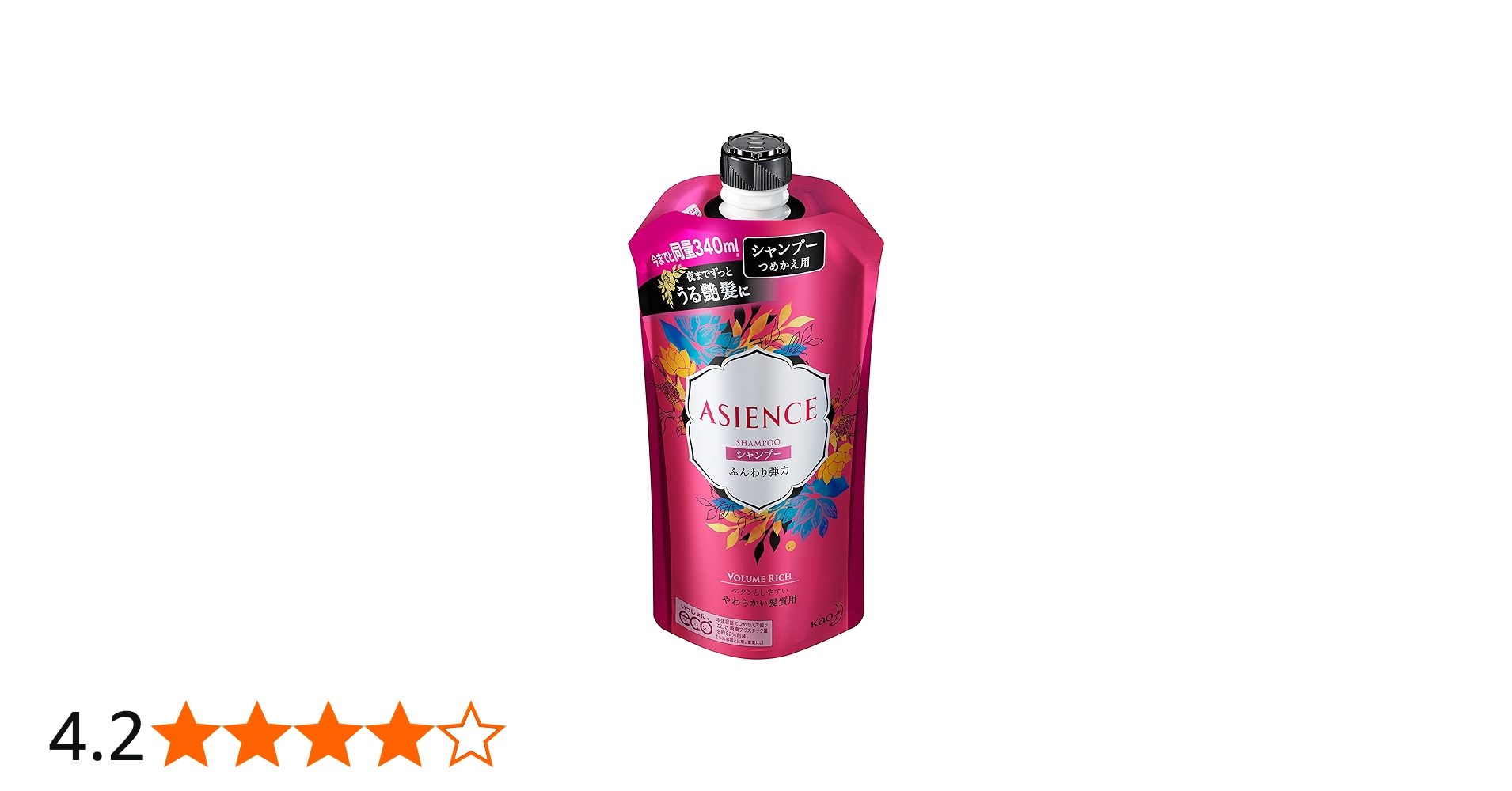 Amazon | アジエンス ふんわり弾力タイプ シャンプー つめかえ 340ml