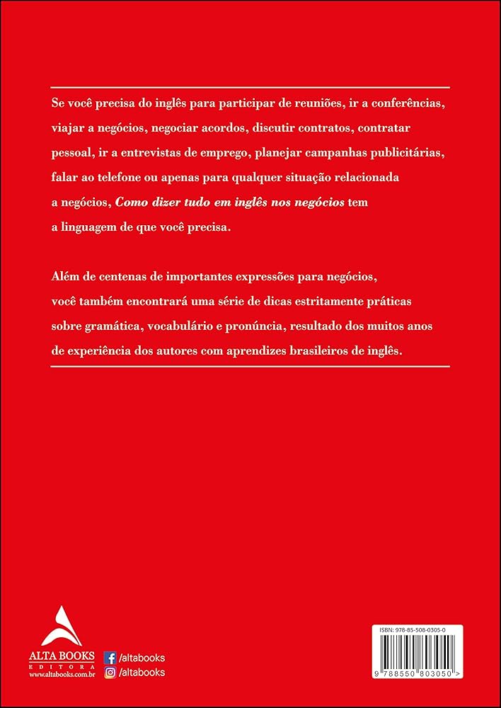 Amazon.com: Como Dizer Tudo em Ingles nos Negocios (Em Portugues