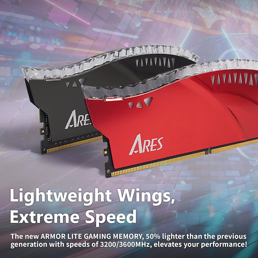 DATO 32GB DDR4 RAM, 16GBx2, Memory with RGB Heatsink 3200MHz CL16