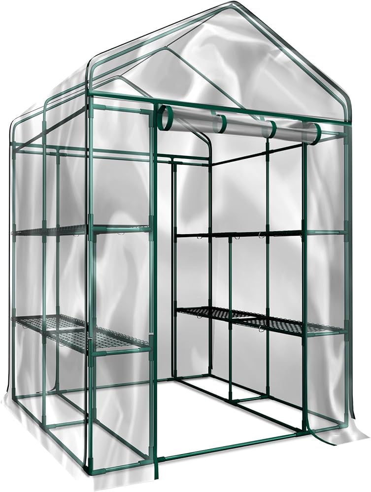 Amazon.com : Greenhouse - Walk in Greenhouse with 8 Sturdy Shelves