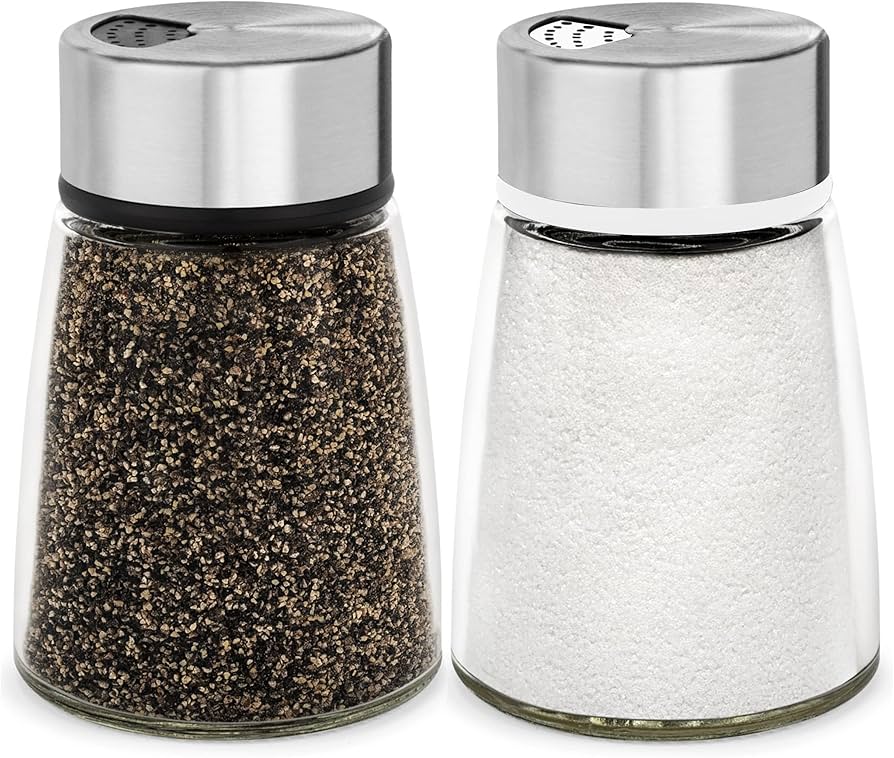 Amazon.com: Salt and Pepper Shakers Set with Adjustable Pour Holes