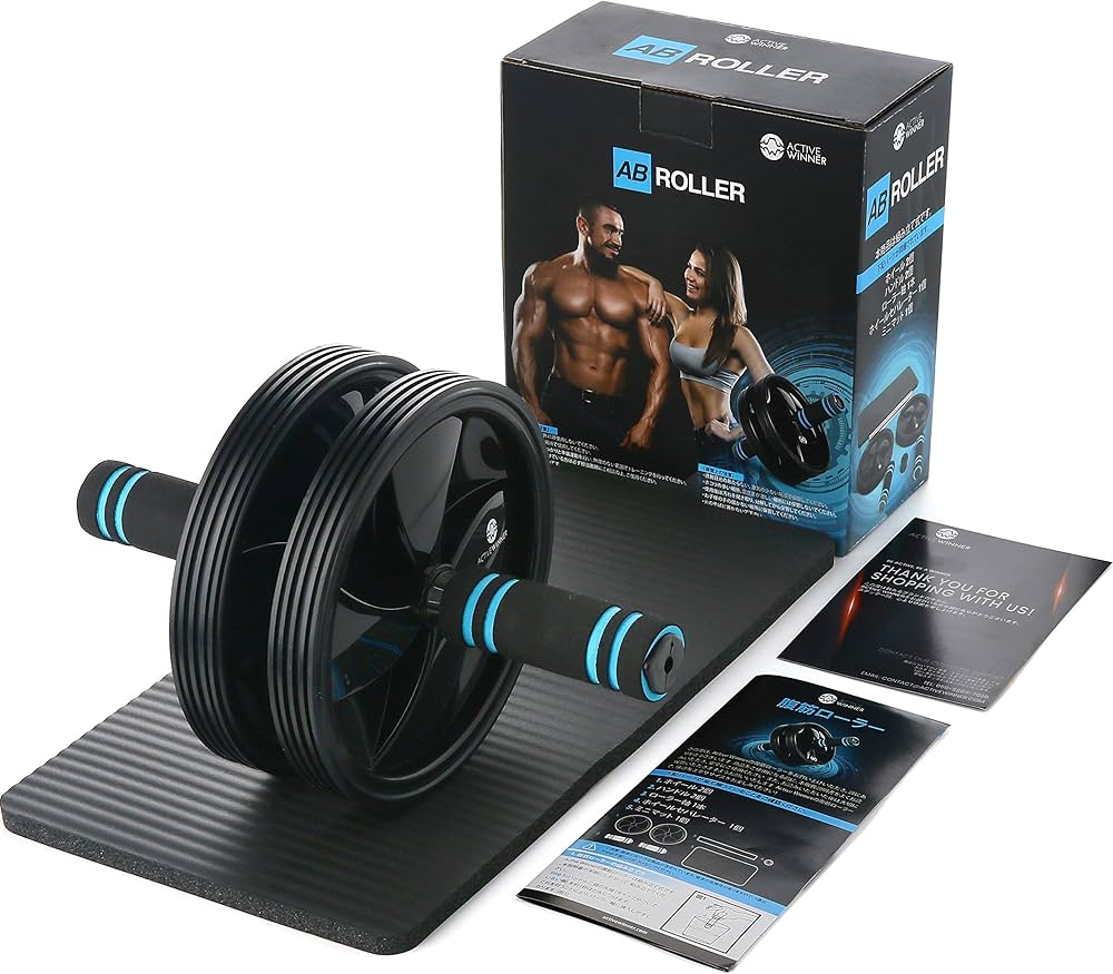 Amazon.co.jp: Active Winner 腹筋ローラー マット付 アブローラー 筋