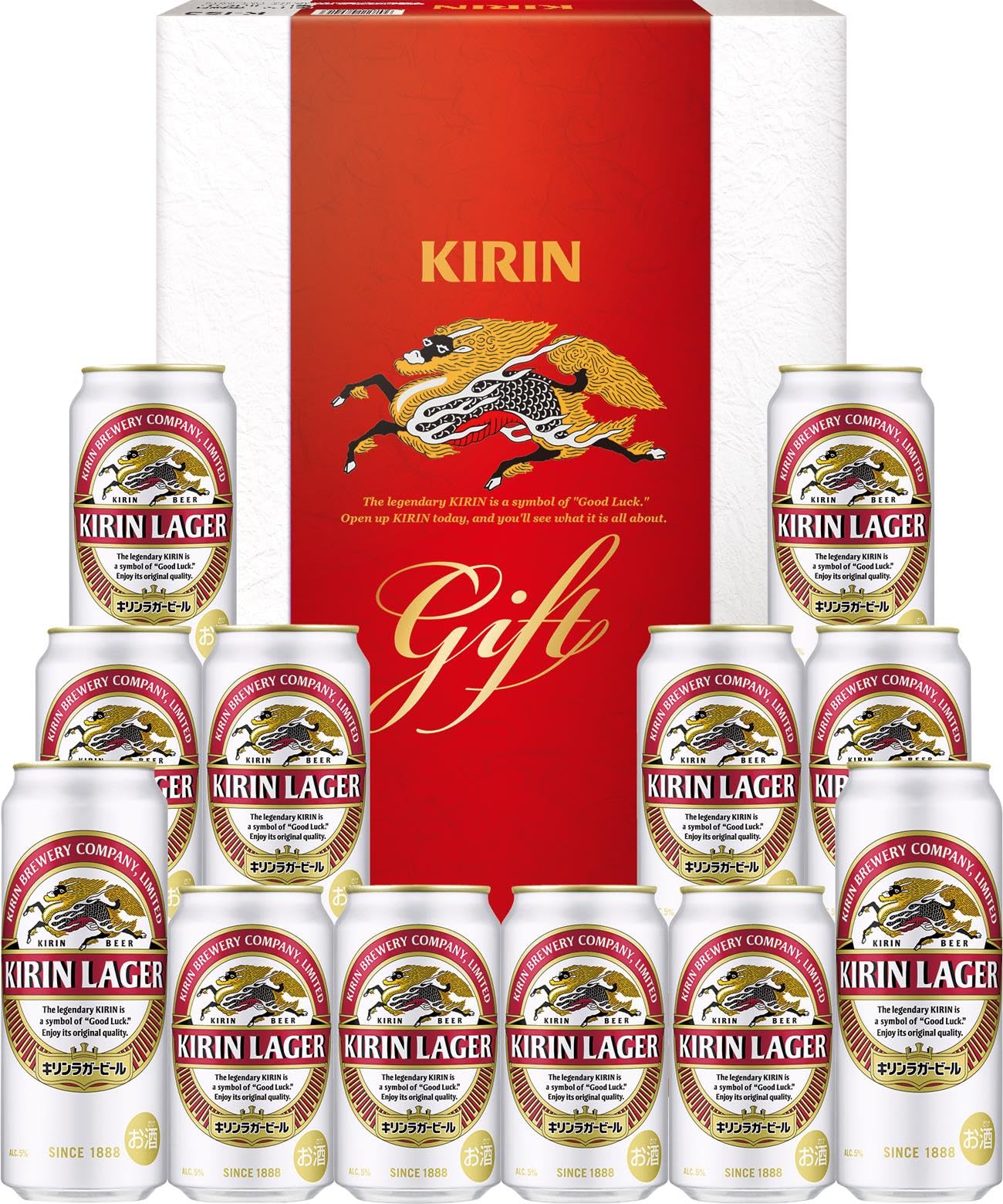 Amazon.co.jp: キリンラガー ビールギフト 350ml×10本 500ml×2本