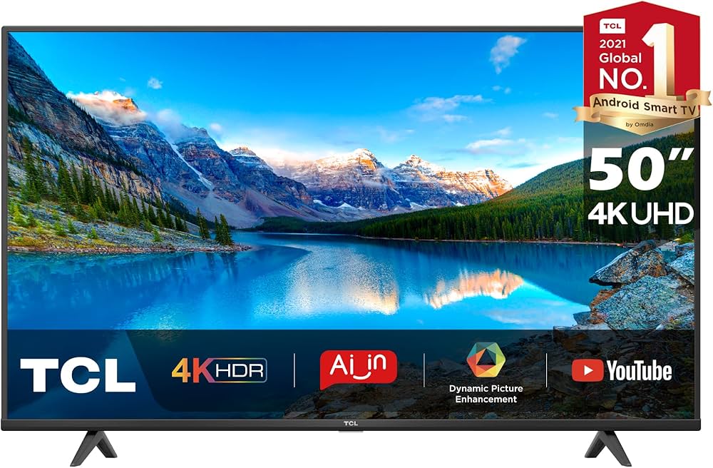 TCL 50 Inch TV Smart 4K HDR Certified Android - 50P615 (2020 Model