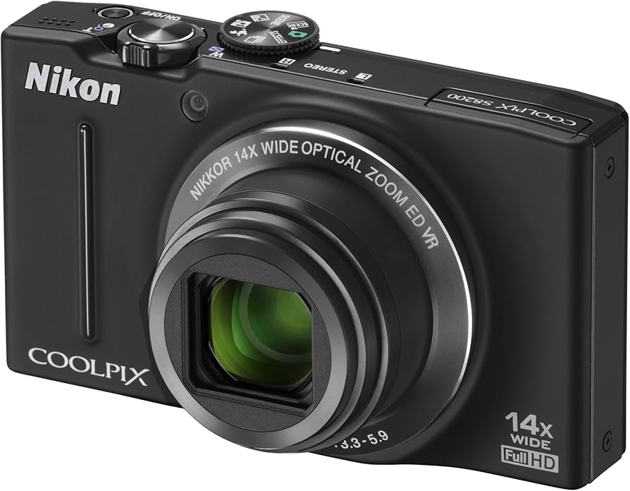 Amazon.com : Nikon Coolpix S8200 16-Megapixel Digital Camera Black