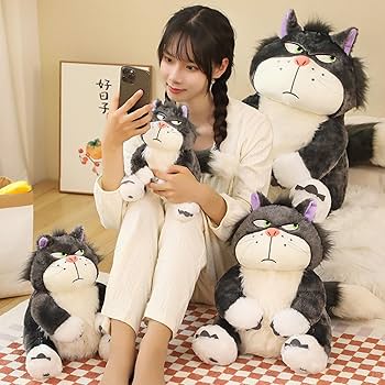 Amazon.co.jp: シンデレラルシファー猫ぬいぐるみ、子供シンデレラ
