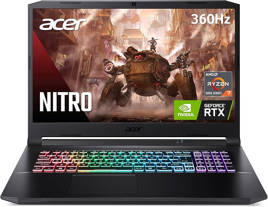 Amazon.com: acer Nitro 5 AN517-41-R3NX Gaming Laptop, AMD Ryzen 7