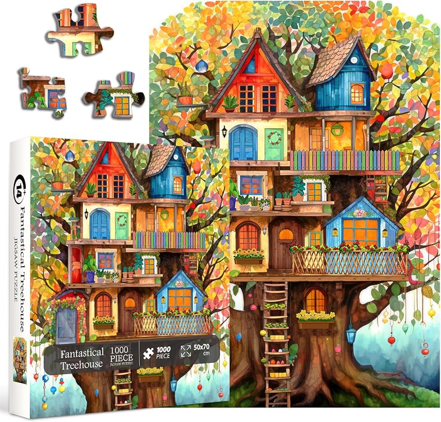 Amazon | ツリーハウスパズル 大人用 1000ピース ファンタジー ツリー