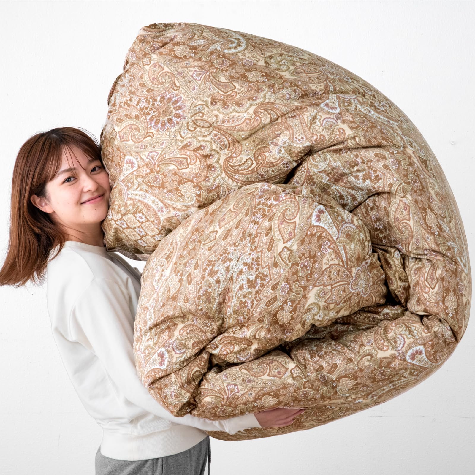 Amazon｜タンスのゲン 雪国の羽毛 羽毛布団 シングルロング 【超増量