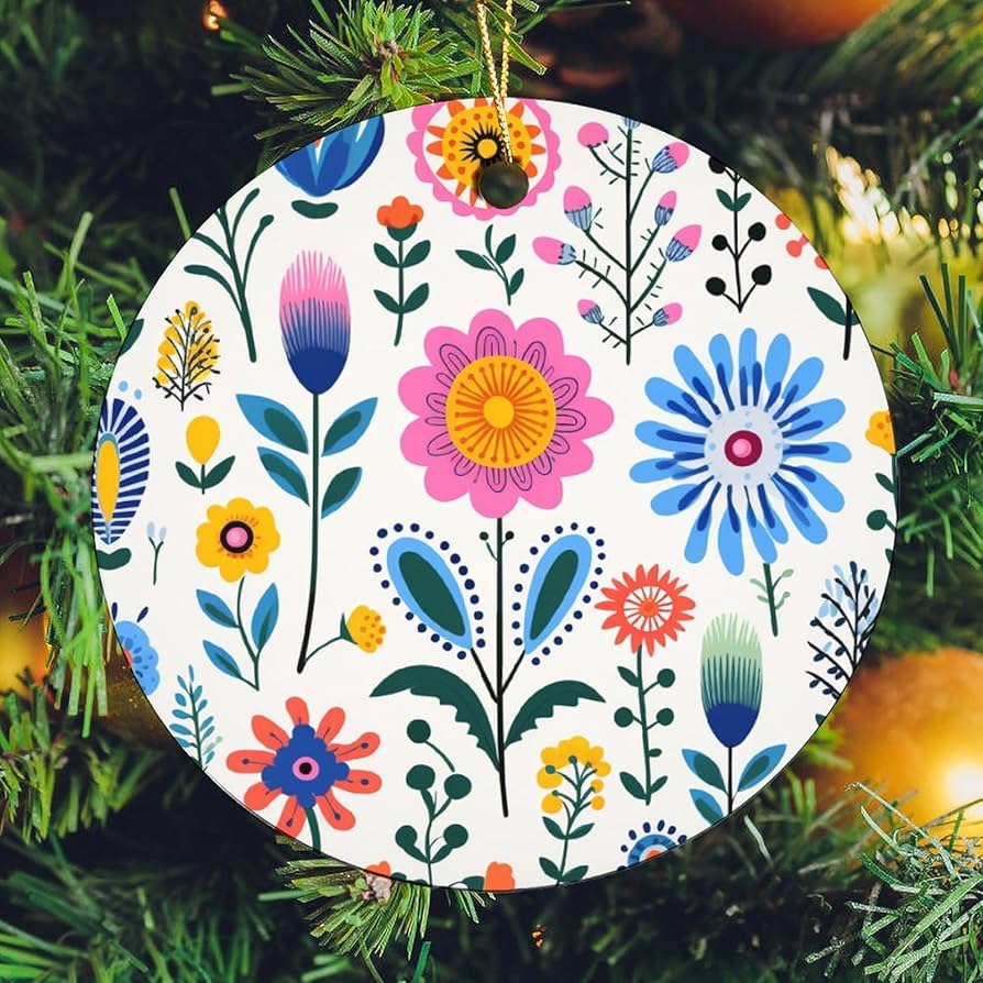 Amazon.com: Christmas Ornament Wildflowers Floral Botanical Floral