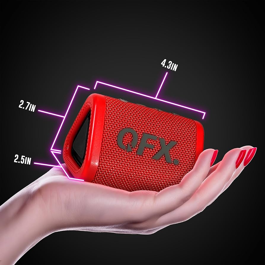Amazon.com: QFX BT-ZX0 Mini Speakers - IPX7 Waterproof Portable