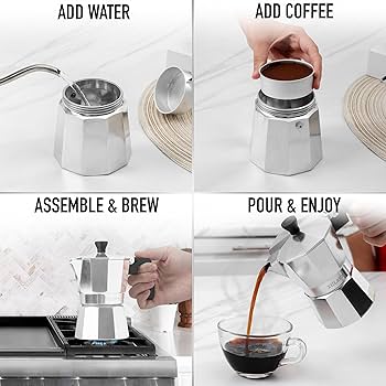 Amazon.com: Zulay Moka Pot Espresso Stovetop Coffee Maker - Leak