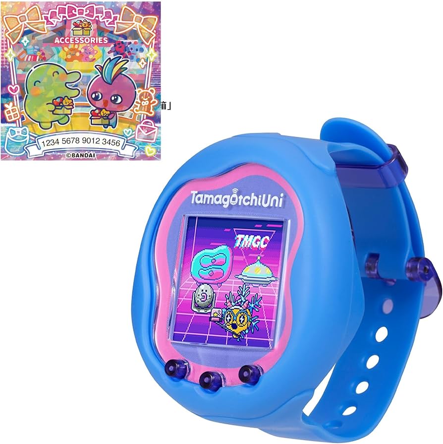 Tamagotchi Uni Blue with Amazon Exclusive Sticker : Amazon.sg: Toys